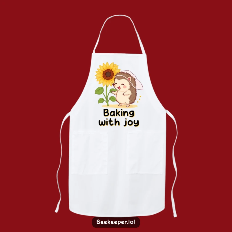 Funny Hedgehog Dancing Apron: Cook with Cheer & Pollen Fun!