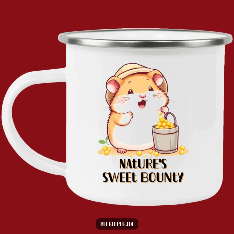 Funny Hamster Beekeeper Camping Mug: Busy Bee Adventures!