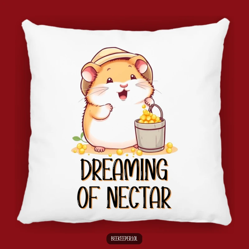 Cozy Funny Hamster Beekeeper Pillow: Snuggle with a Busy Friend!