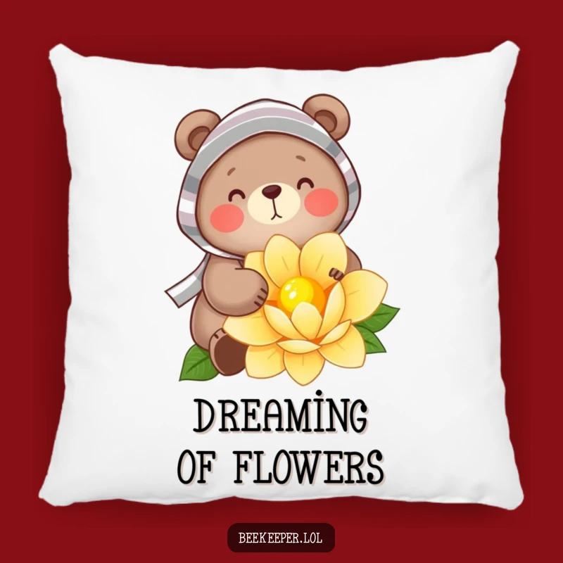 Funny Bear Beekeeper Pillow: Cozy Comfort Meets Cheerful Gathering