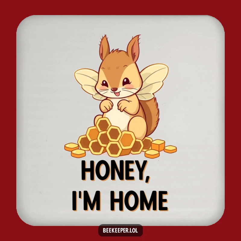 Funny Squirrel Bee Coasters: Protect Surfaces with Hilarious Honeycomb Charm
