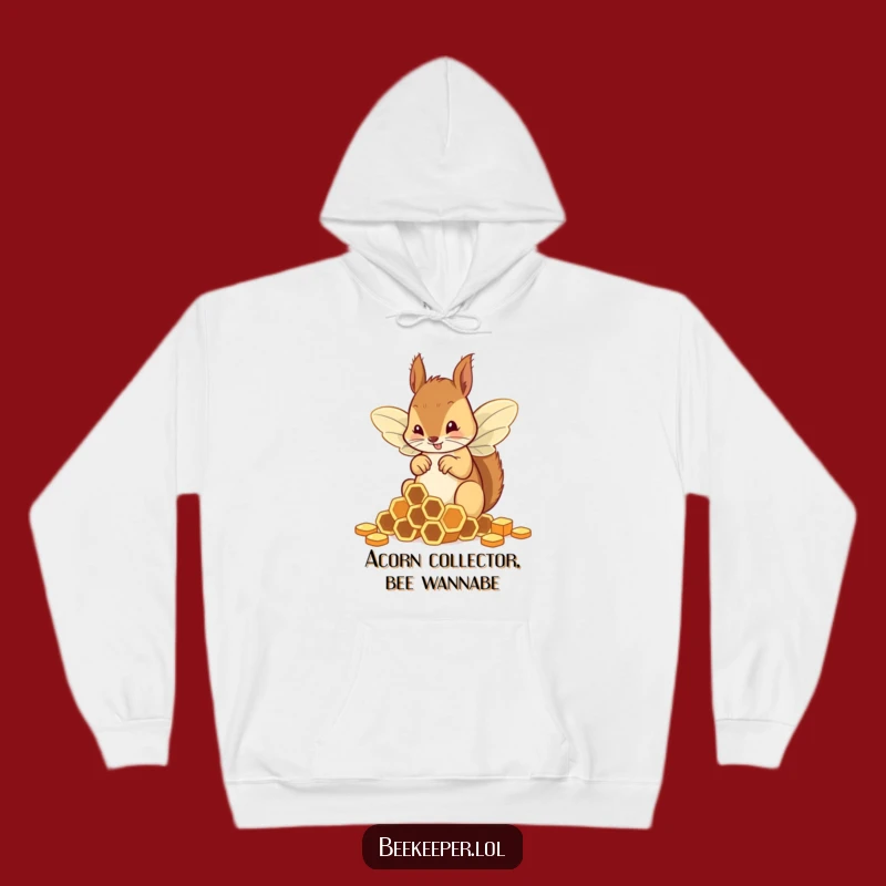 Cozy Funny Squirrel Bee Hoodie: Warm & Hilarious Honeycomb Sorting Gift