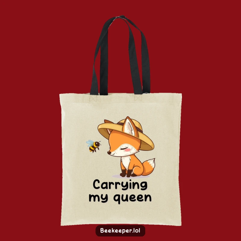 Funny Fox Bee Tote Bag: Carry Your Curiosity with Hilarious Style