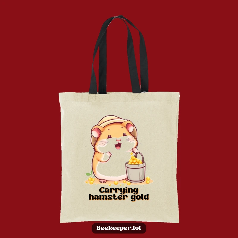 Funny Hamster Beekeeper Tote Bag: Carry Your Tasks with Humor!