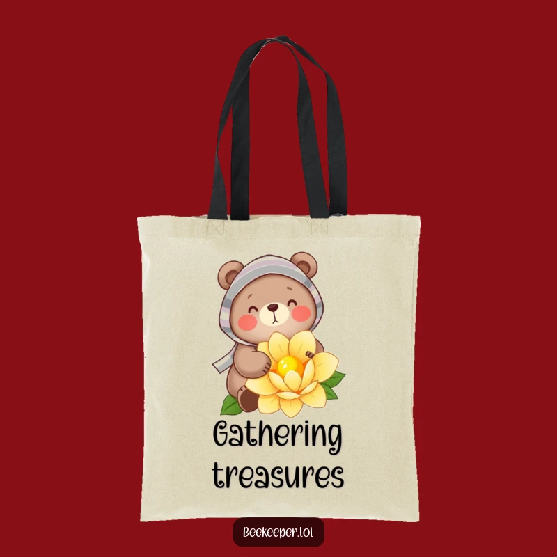 Funny Bear Beekeeper Tote Bag: Carry Cheer with This Nectar Quest Design